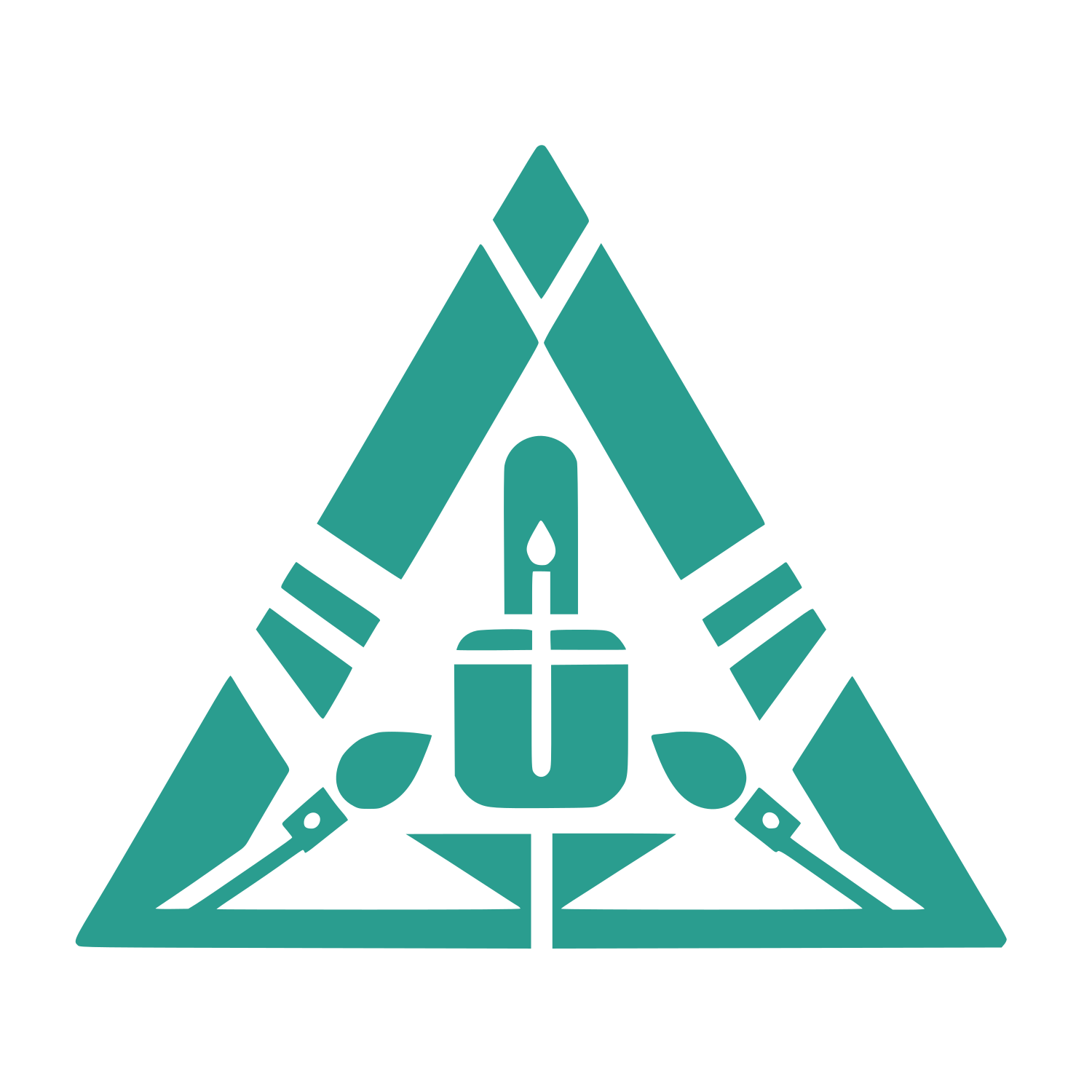 Three Faces Portrait Logo #2A9D8F