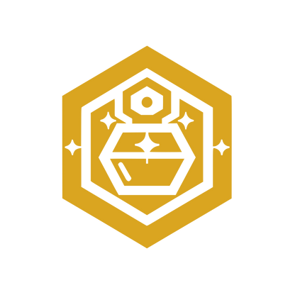 Hexagon Gem Stone Logo #DAA520
