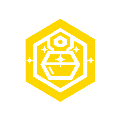 Hexagon Gem Stone Logo #FFD700