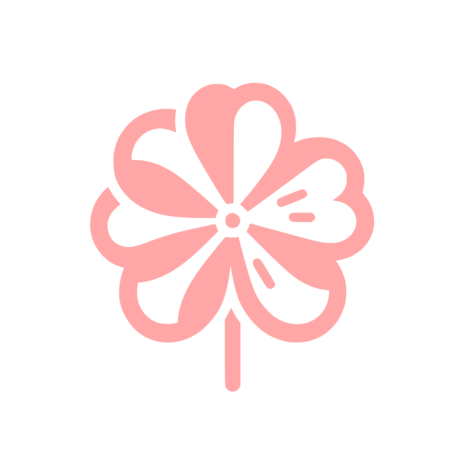 Four Leaf Clover Logo #ffa6a6