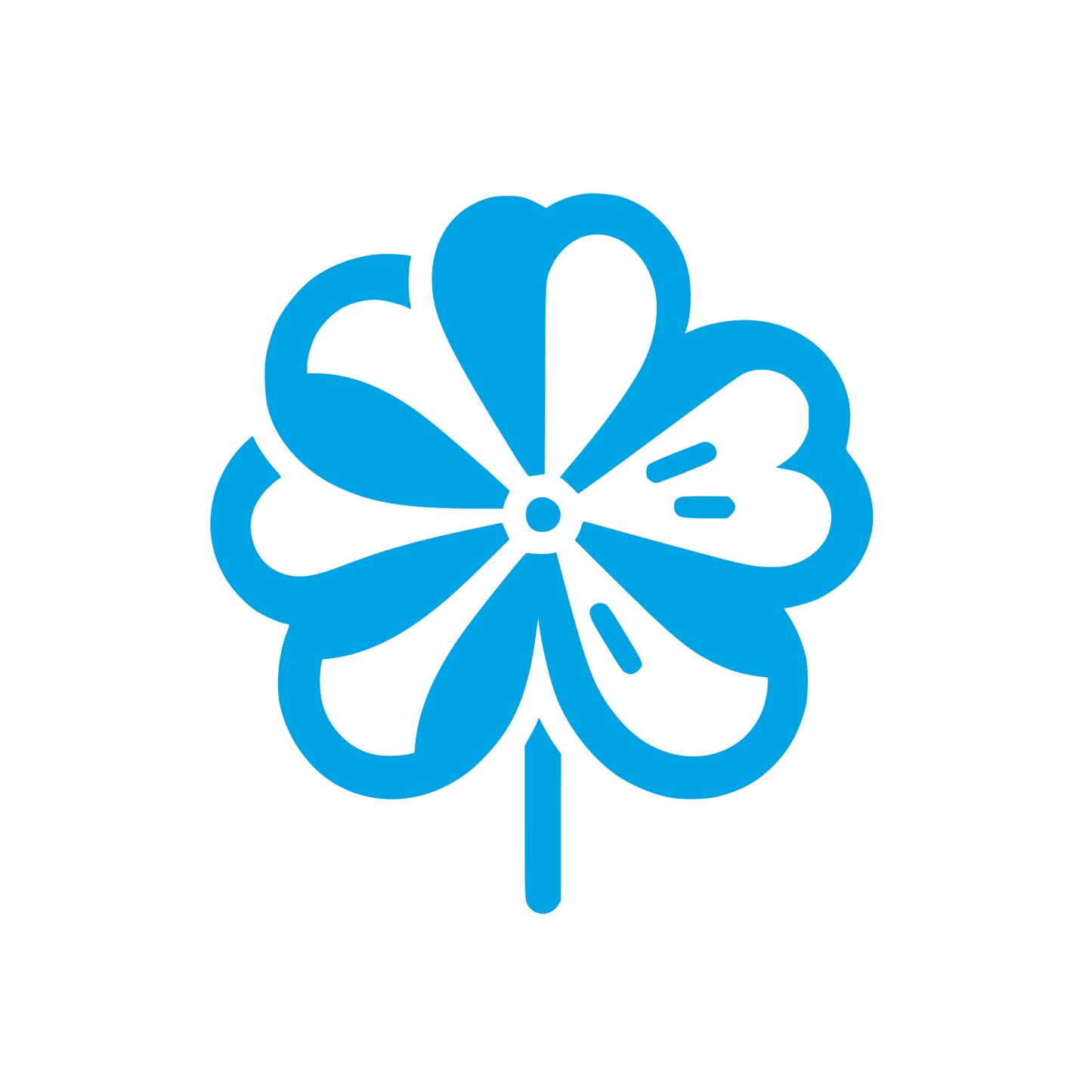 Four Leaf Clover Logo #00a3e4
