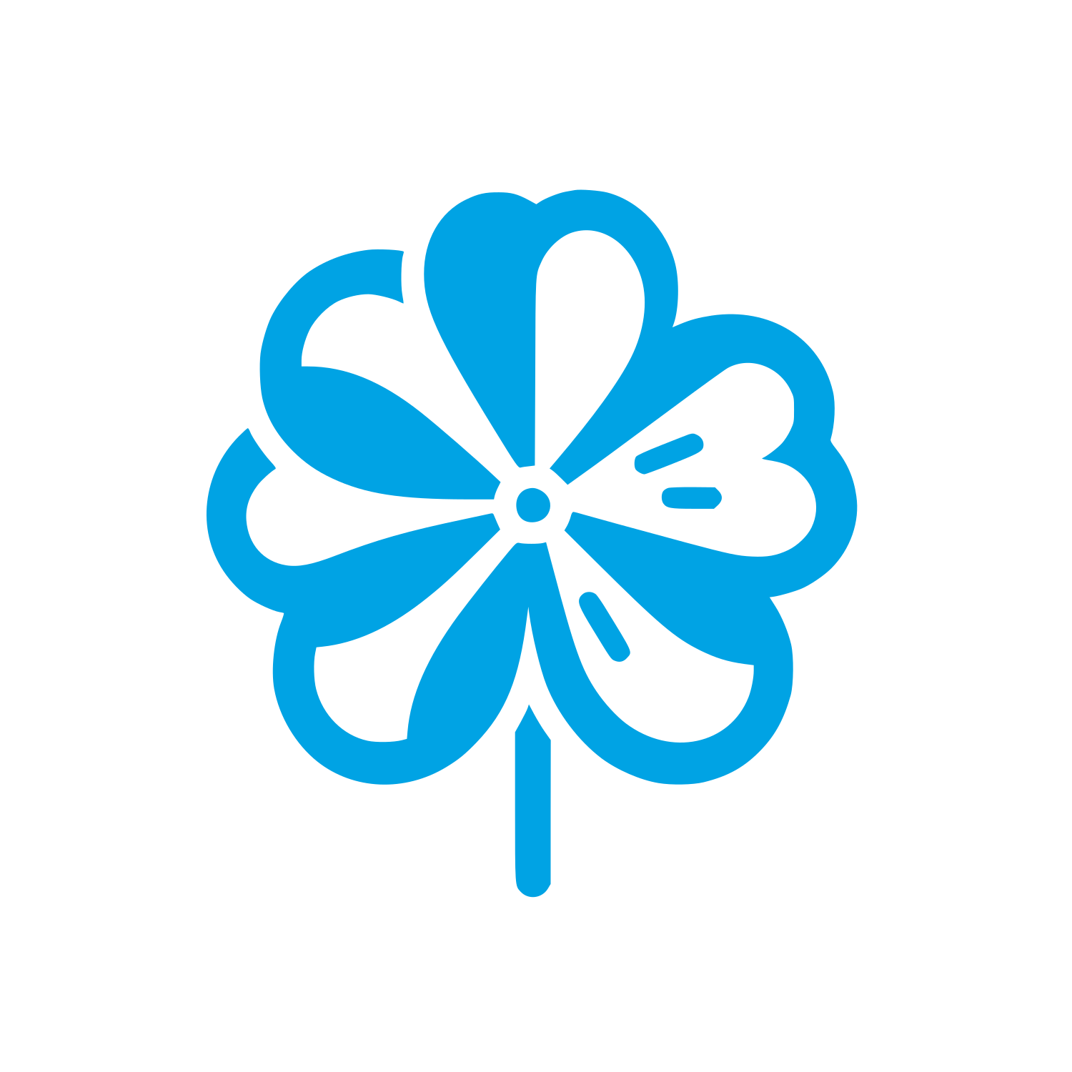 Four Leaf Clover Logo #00a3e4