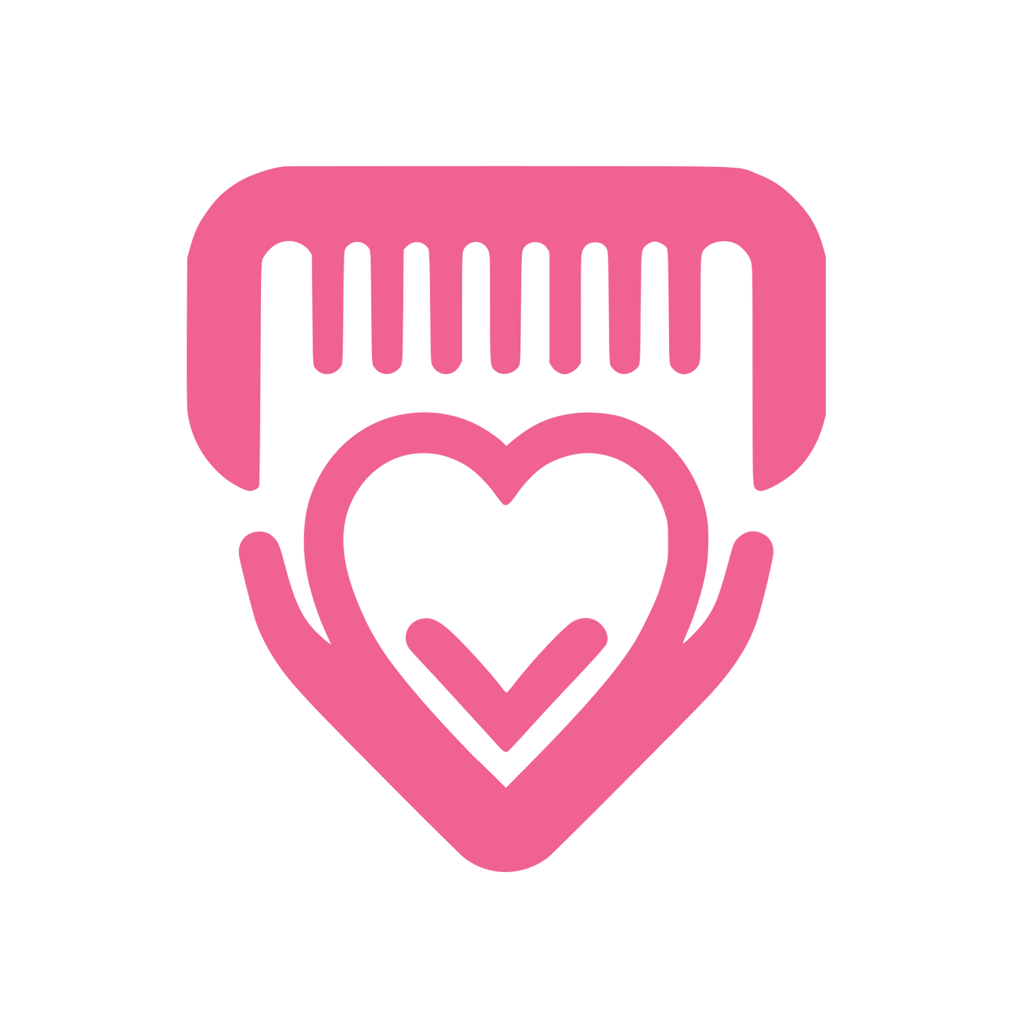 Heart in Hands Logo #F06292