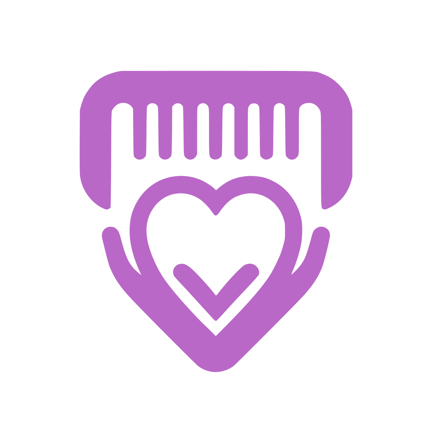 Heart in Hands Logo #BA68C8