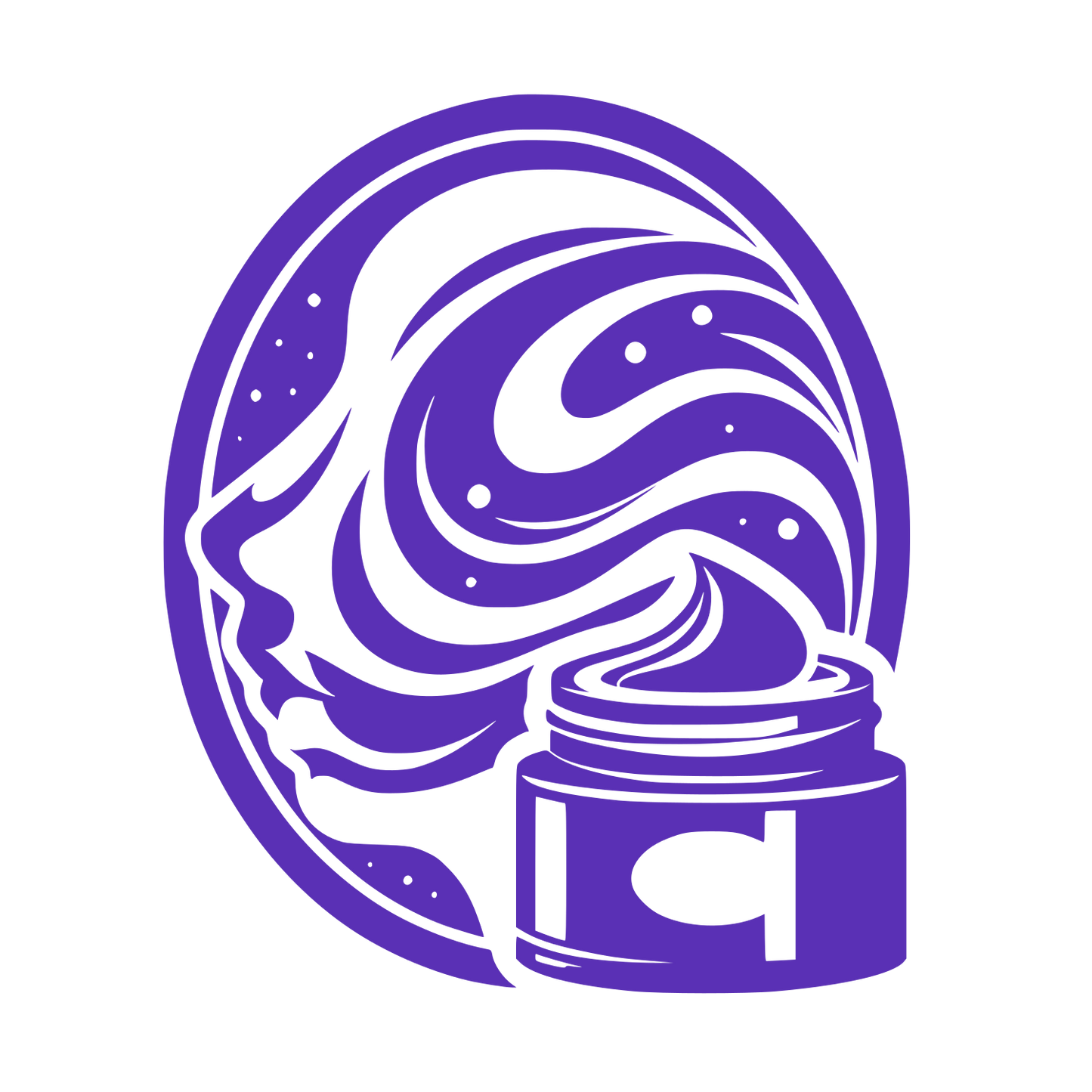Galaxy Cream Jar Logo #5A30B5