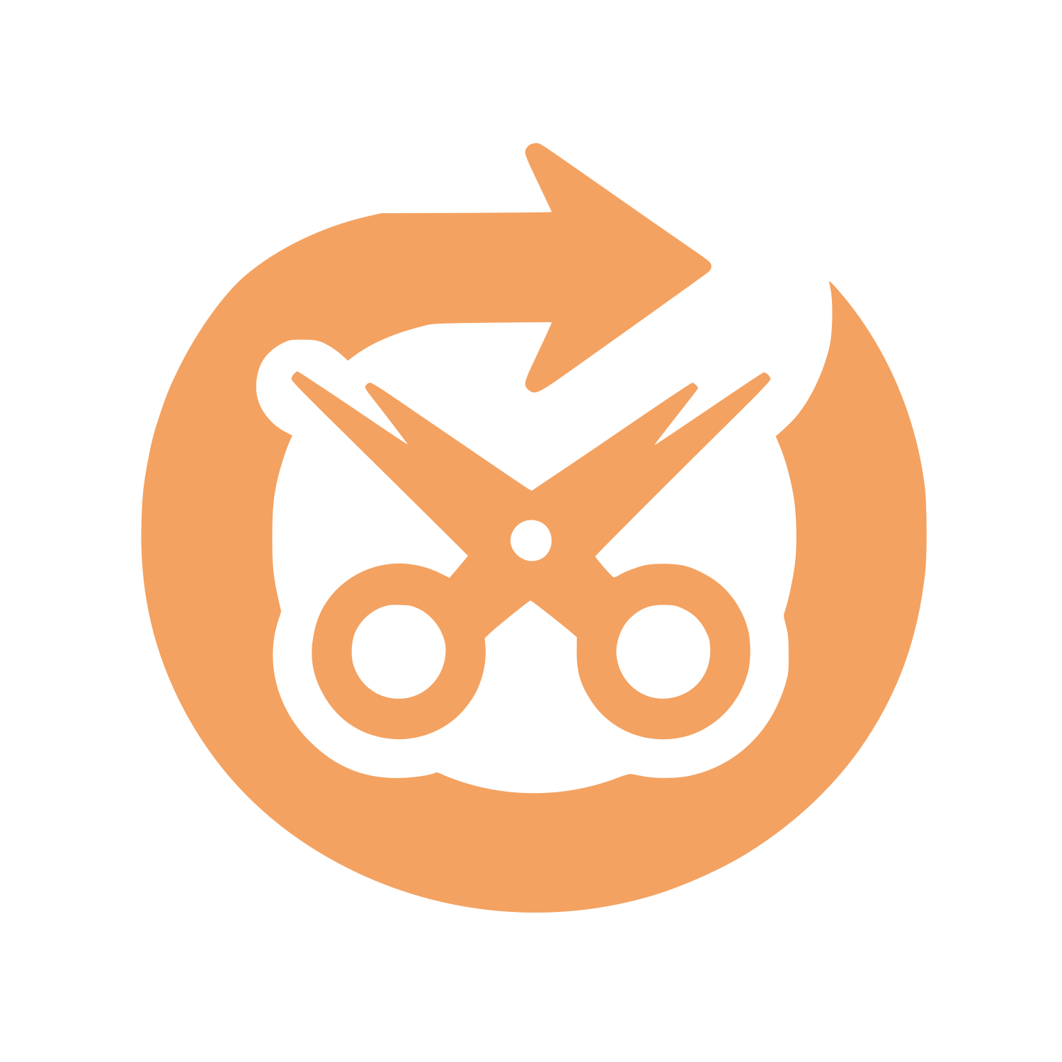 Scissors and Arrow Logo #F4A261