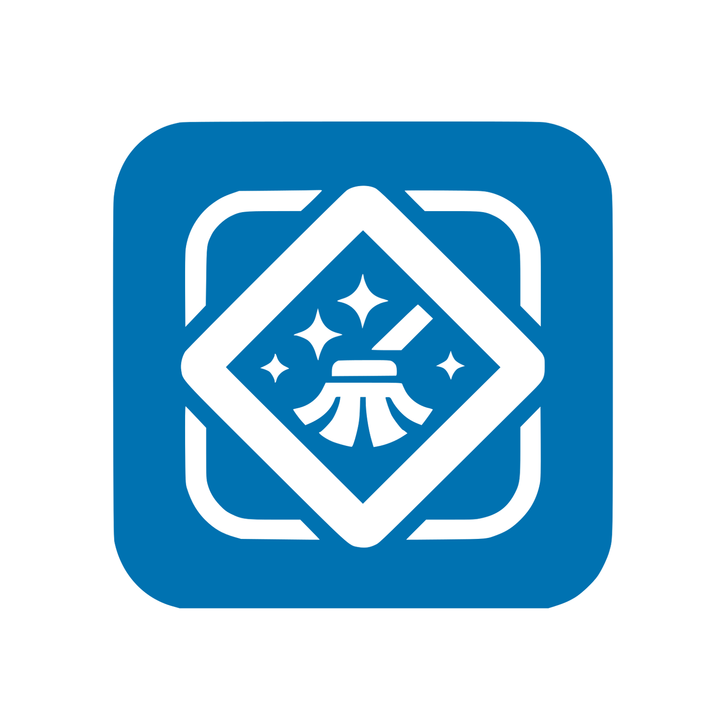 Diamond Square Emblem Logo #0072B1