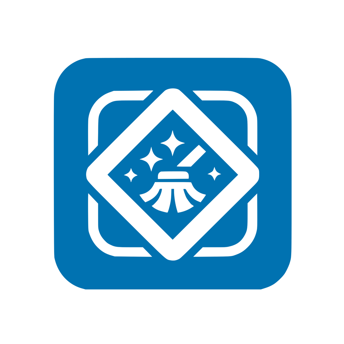 Diamond Square Emblem Logo #0072B1