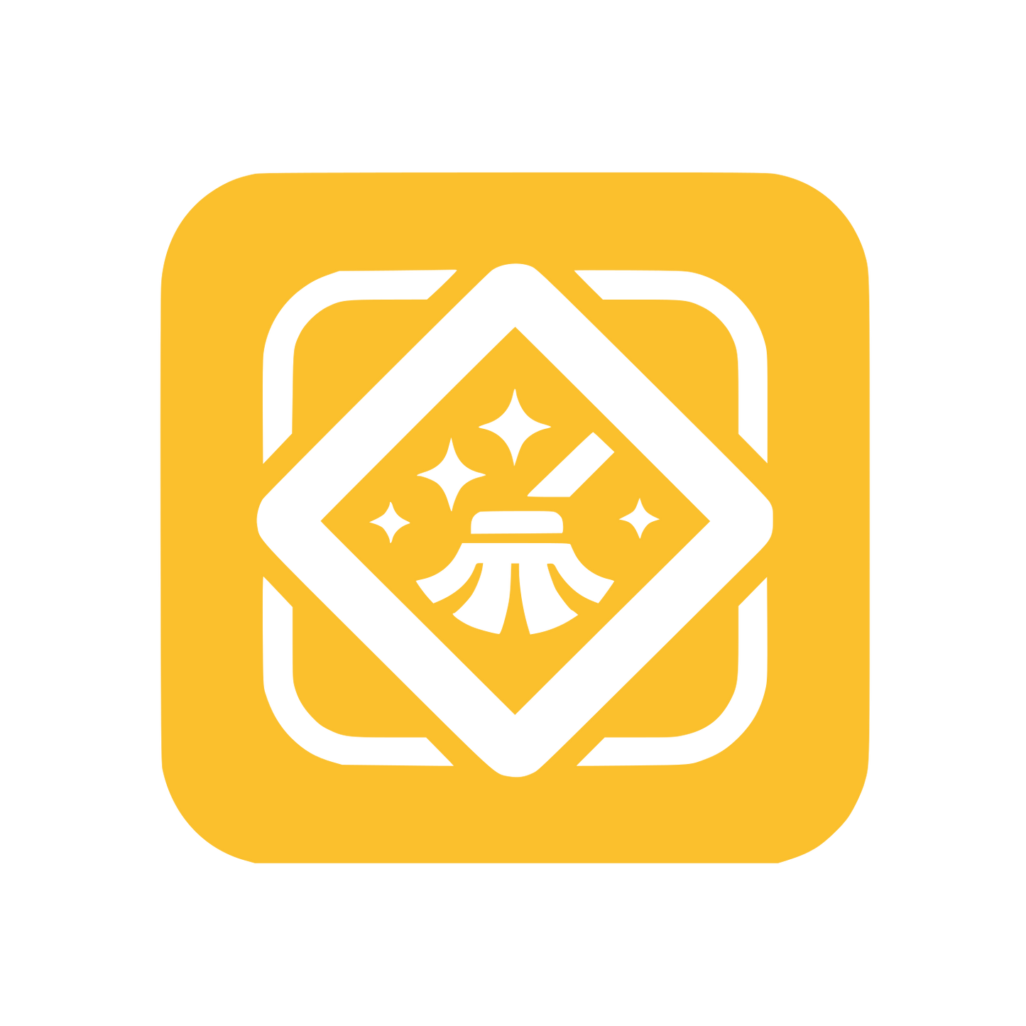 Diamond Square Emblem Logo #FBC02D
