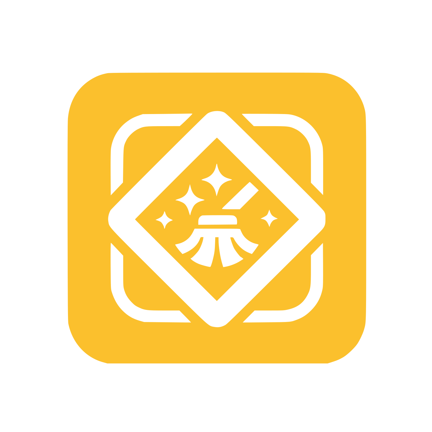 Diamond Square Emblem Logo #FBC02D