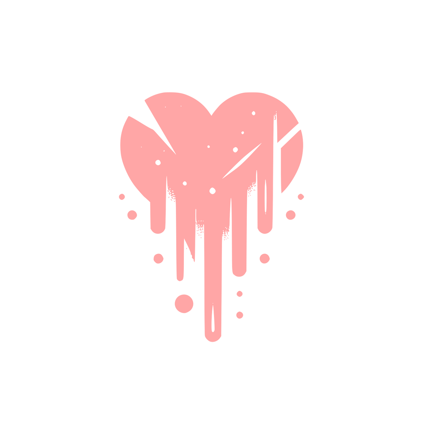 Dripping Heart Logo #ffa6a6