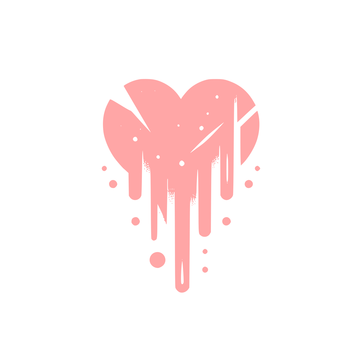 Dripping Heart Logo #ffa6a6