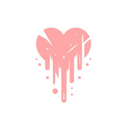 Dripping Heart Logo #ffa6a6