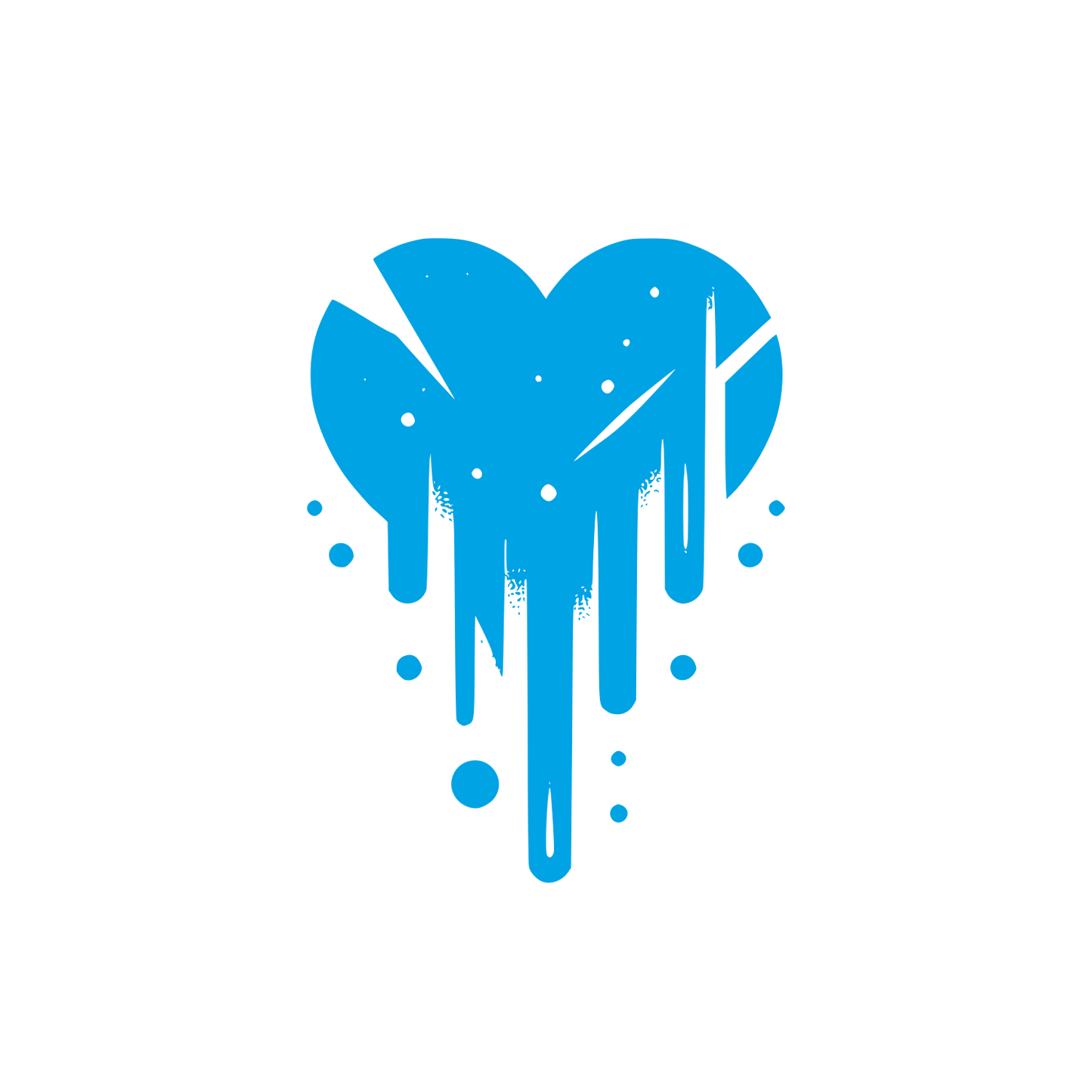 Dripping Heart Logo #00a3e4