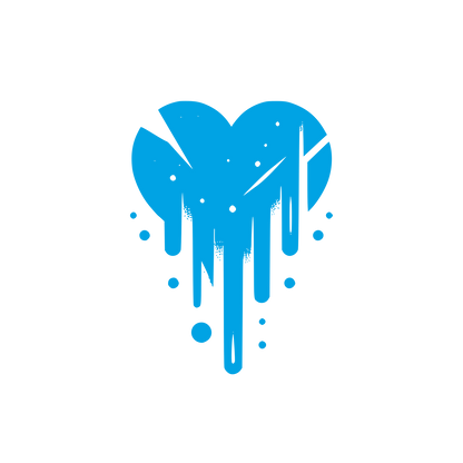 Dripping Heart Logo #00a3e4