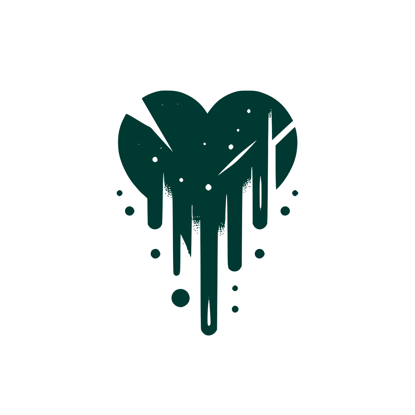 Dripping Heart Logo #003932