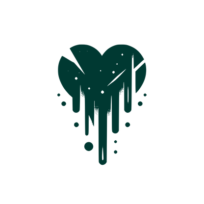 Dripping Heart Logo #003932