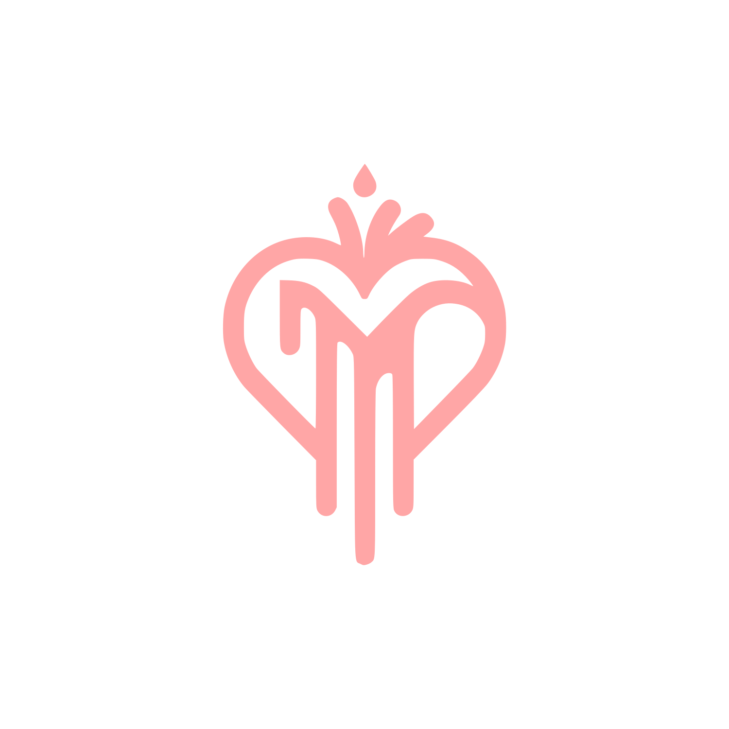 Logo Heart Design #ffa6a6