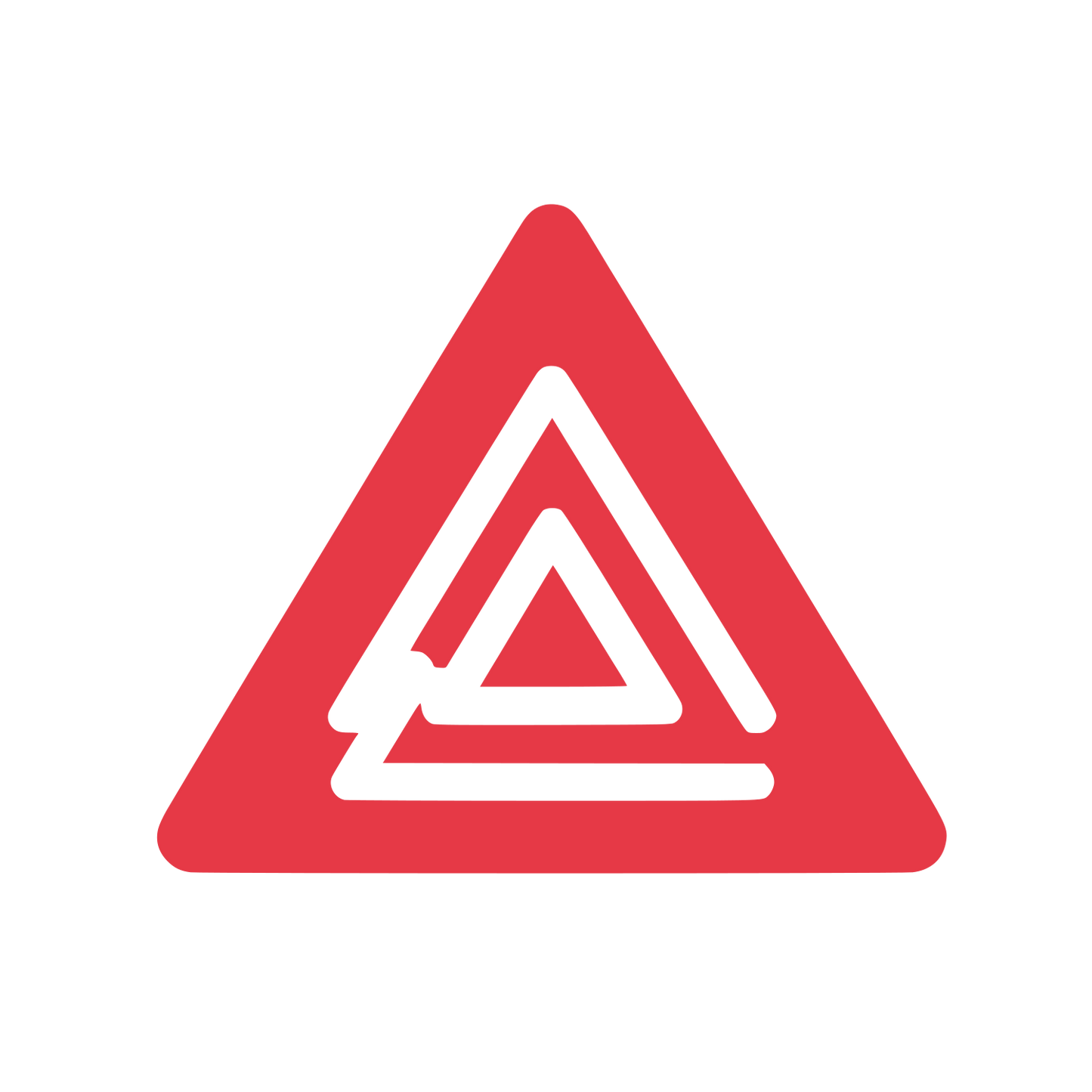 Intersecting Triangles Logo #E63946