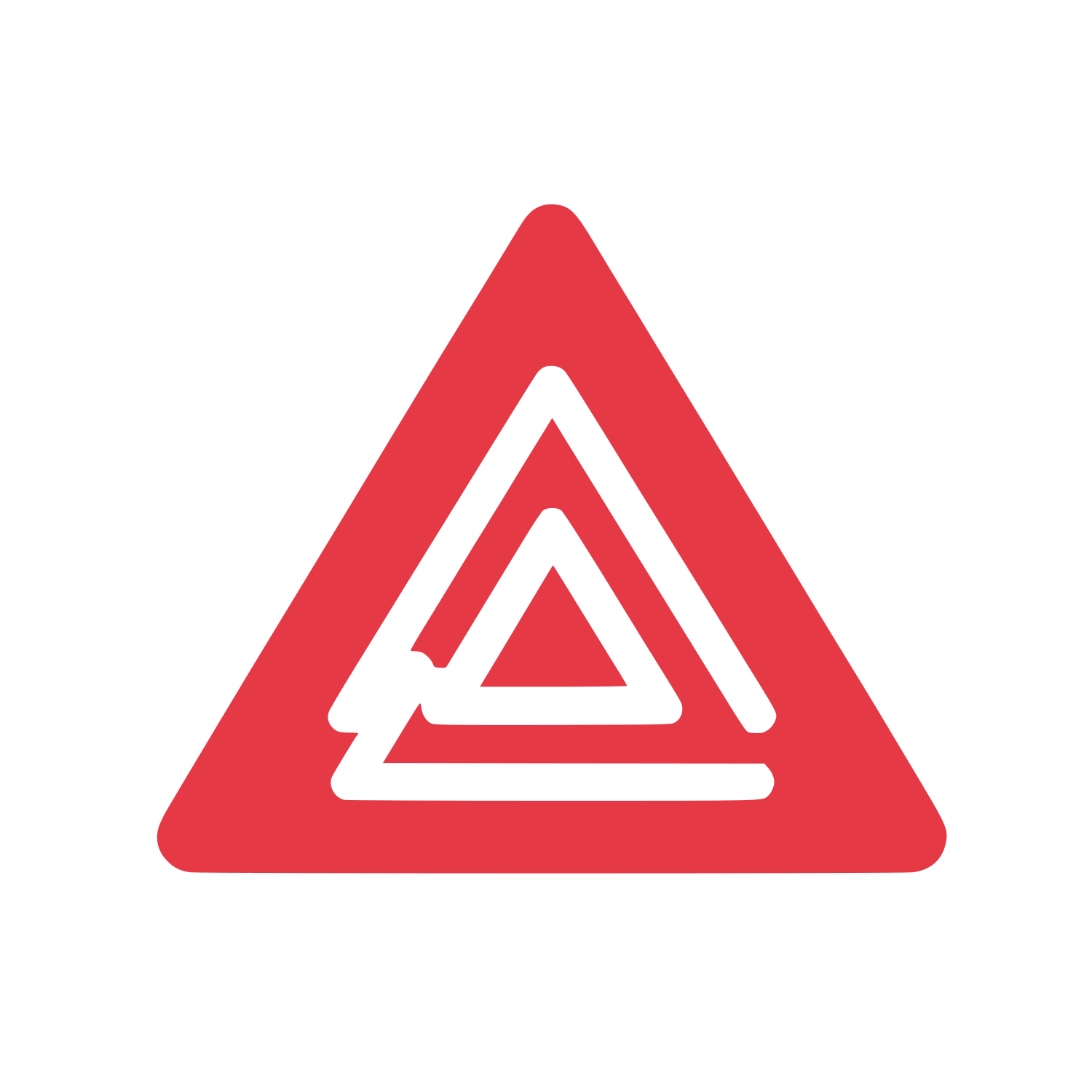 Intersecting Triangles Logo #E63946