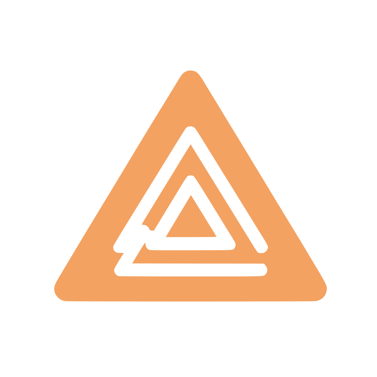 Intersecting Triangles Logo #F4A261
