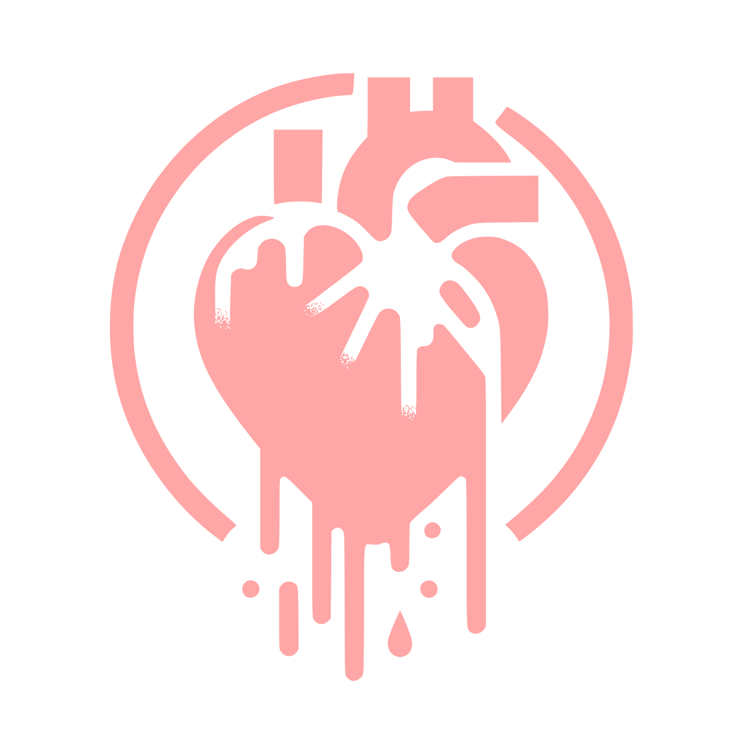Heart Drip Logo #ffa6a6