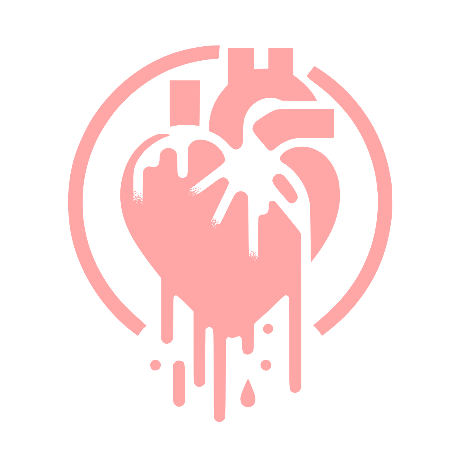 Heart Drip Logo #ffa6a6
