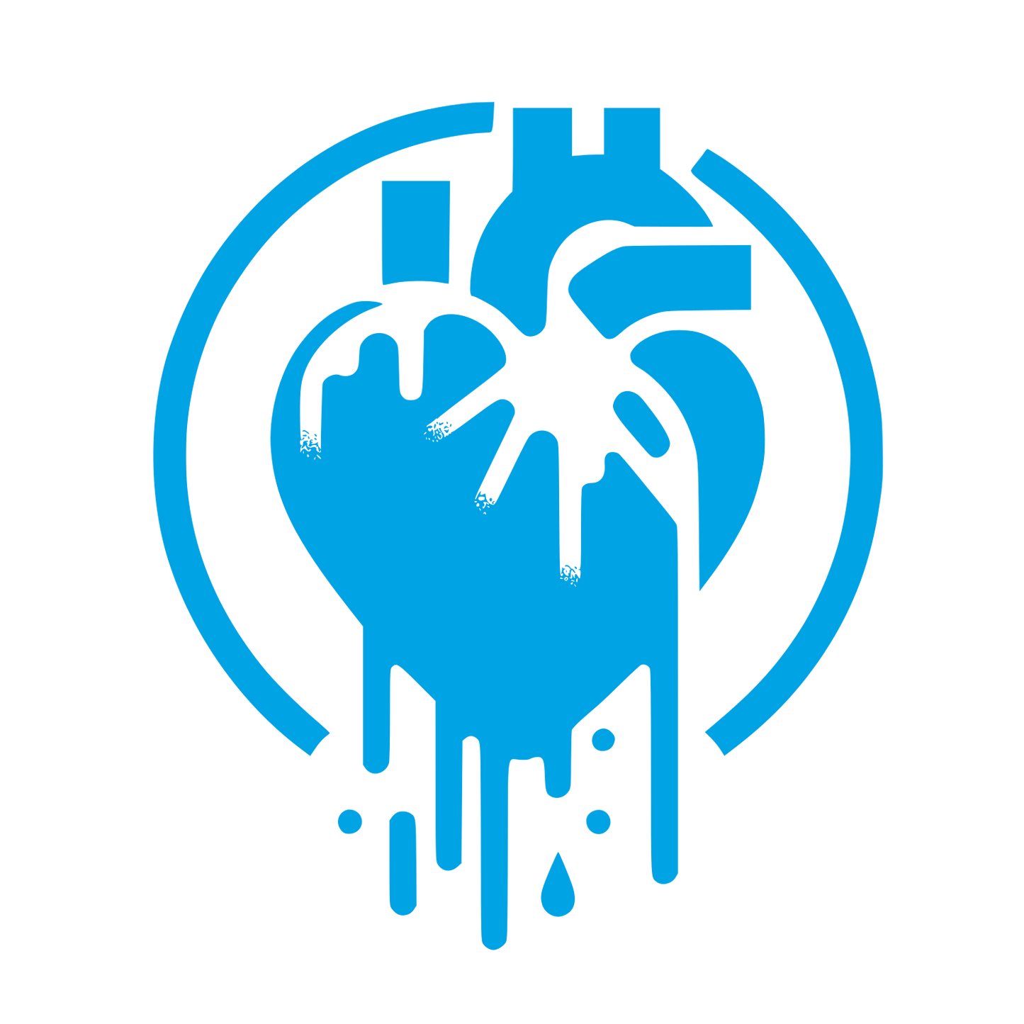 Heart Drip Logo #00a3e4