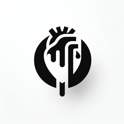 Logo Heart Drip Design