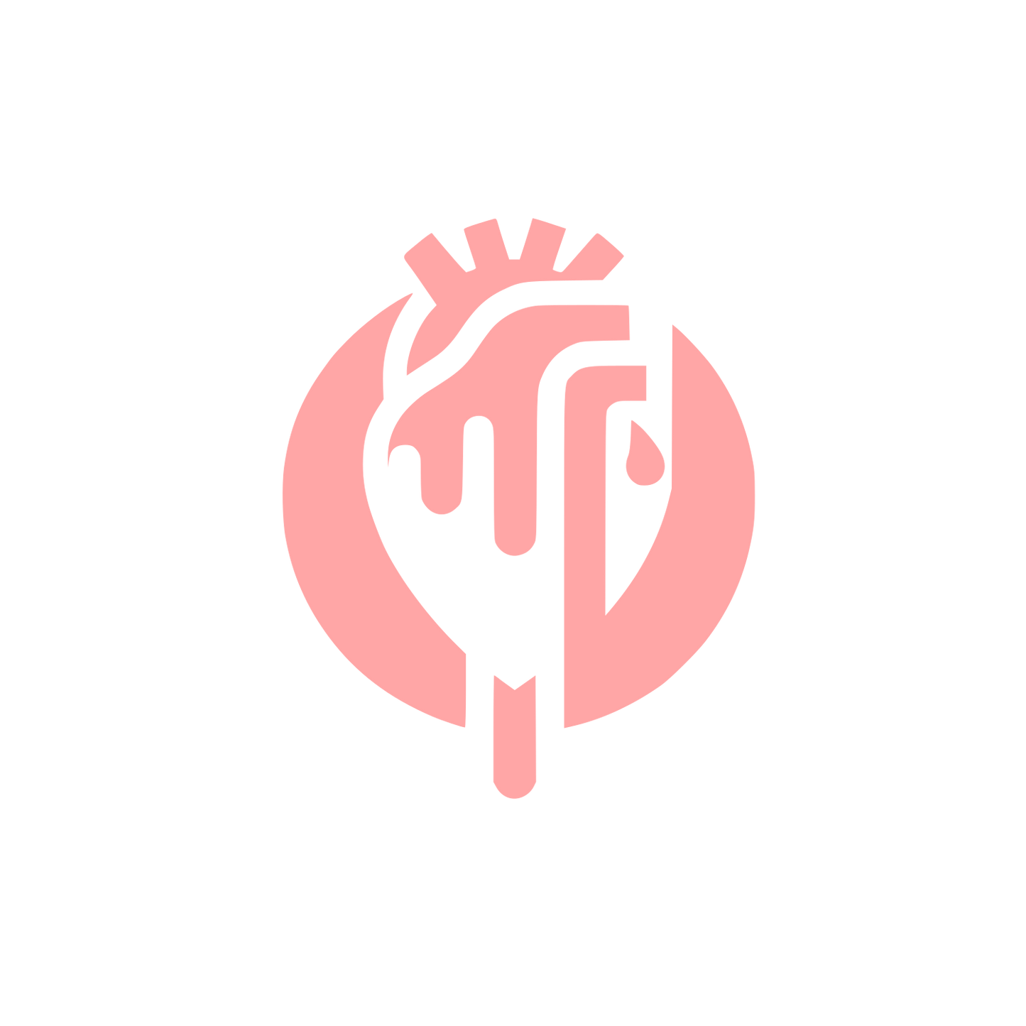 Logo Heart Drip Design #ffa6a6