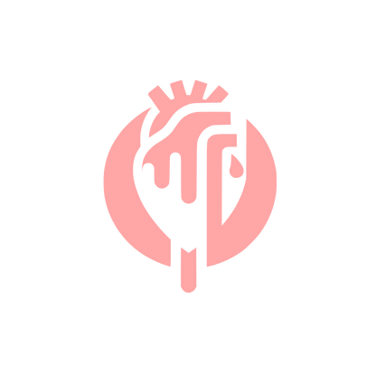 Logo Heart Drip Design #ffa6a6