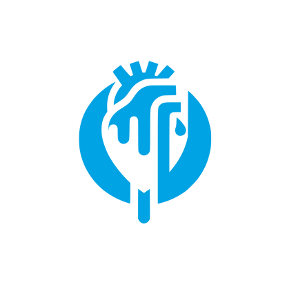 Logo Heart Drip Design #00a3e4