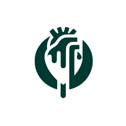 Logo Heart Drip Design #003932