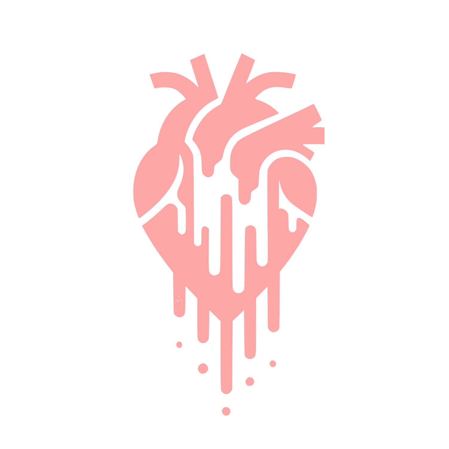Bleeding Heart Logo #ffa6a6