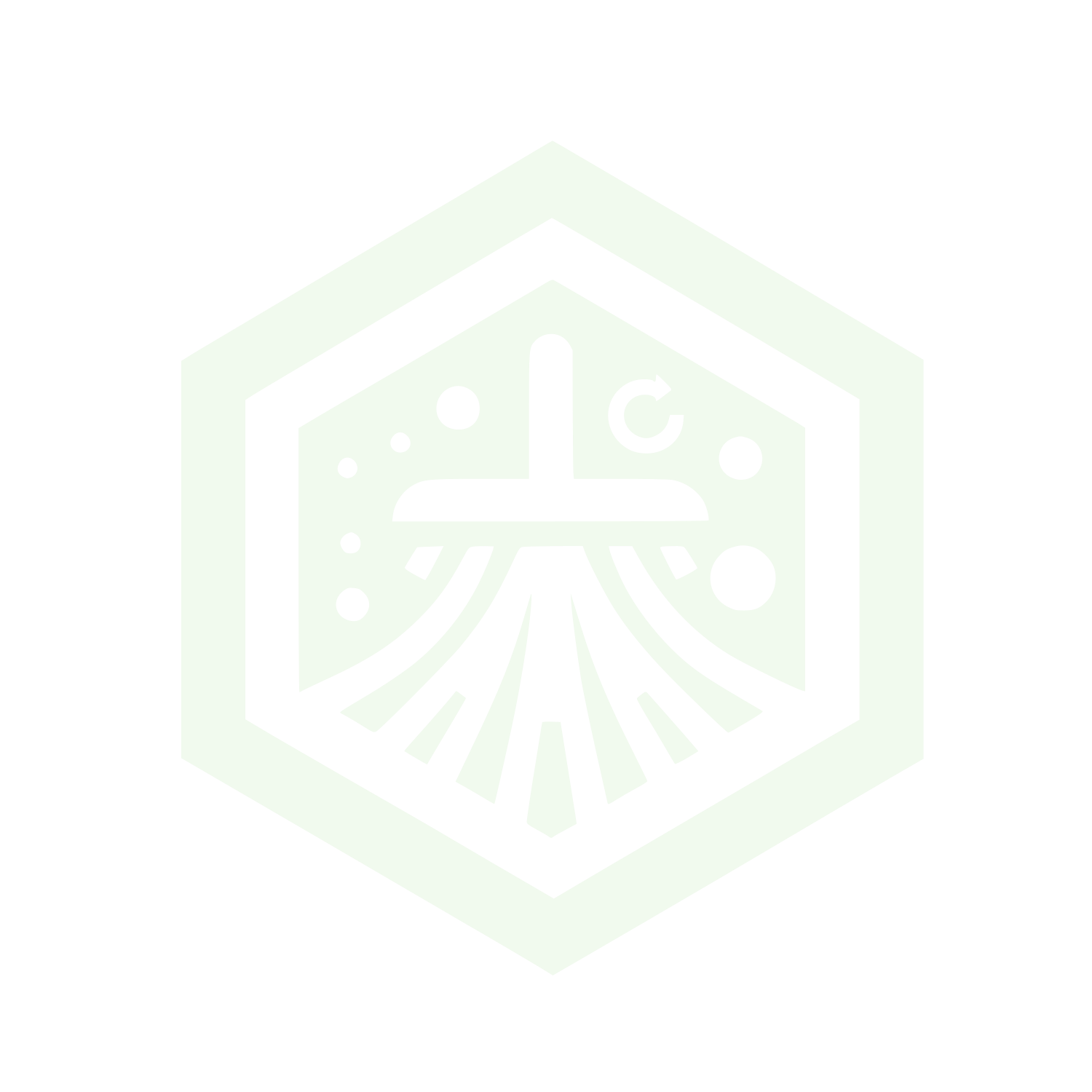 Hexagon Outline Logo #F1FAEE