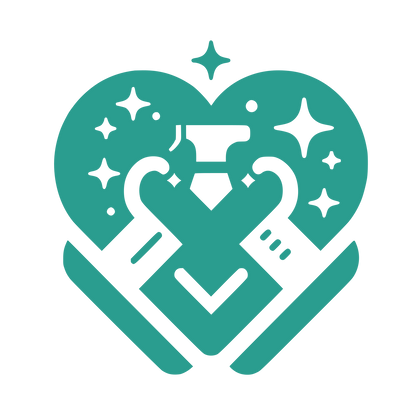 Heart Tick Stars Logo #2A9D8F