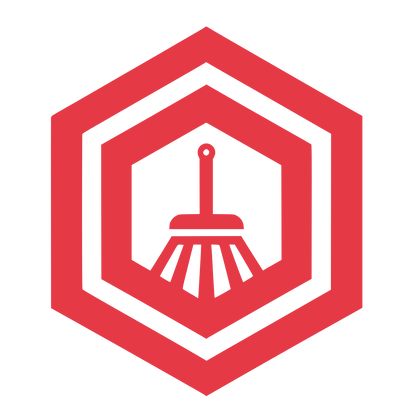 Hexagon Broom Logo #E63946