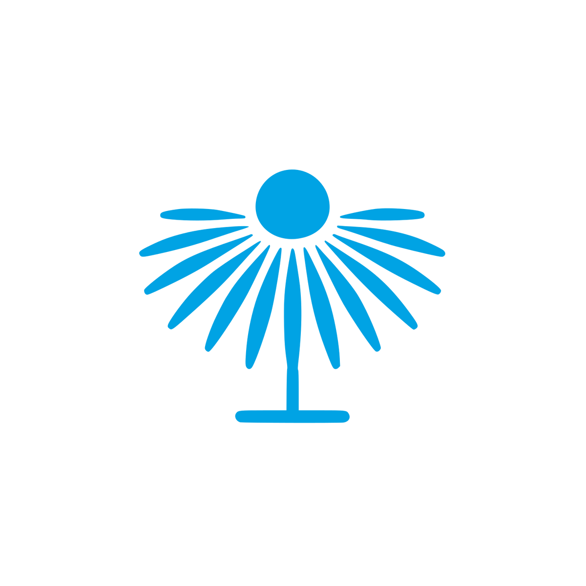 Sunflower Logo Design #00a3e4