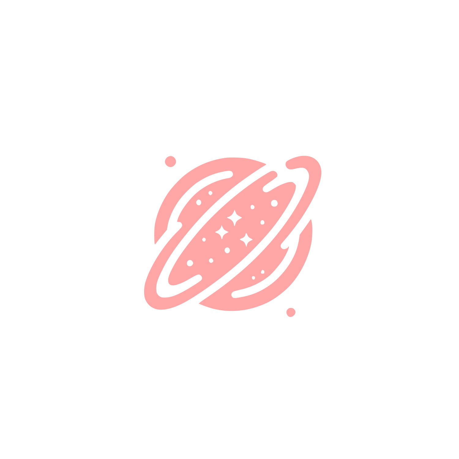 Space Theme Logo #ffa6a6