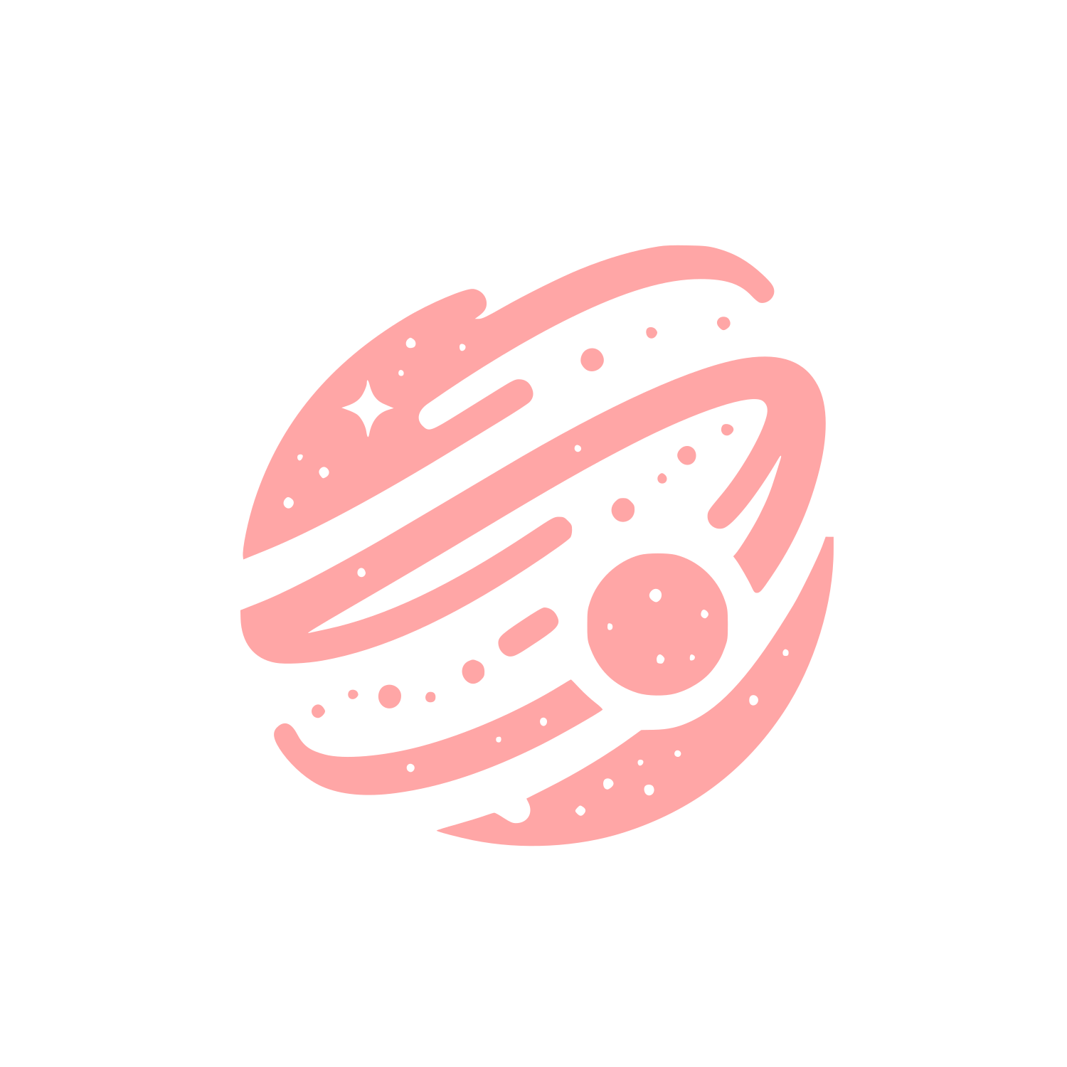 Space Themed Logo #ffa6a6