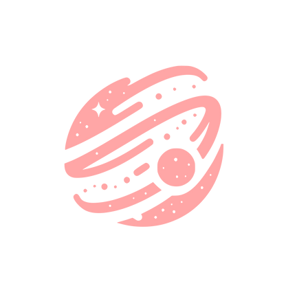Space Themed Logo #ffa6a6
