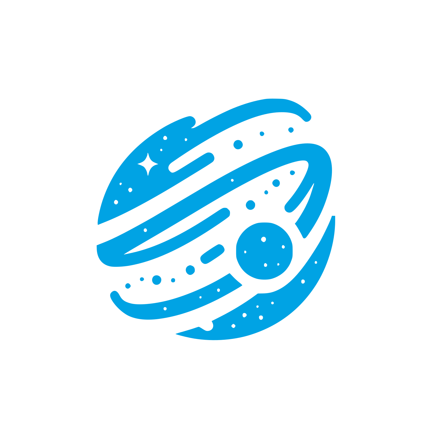 Space Themed Logo #00a3e4