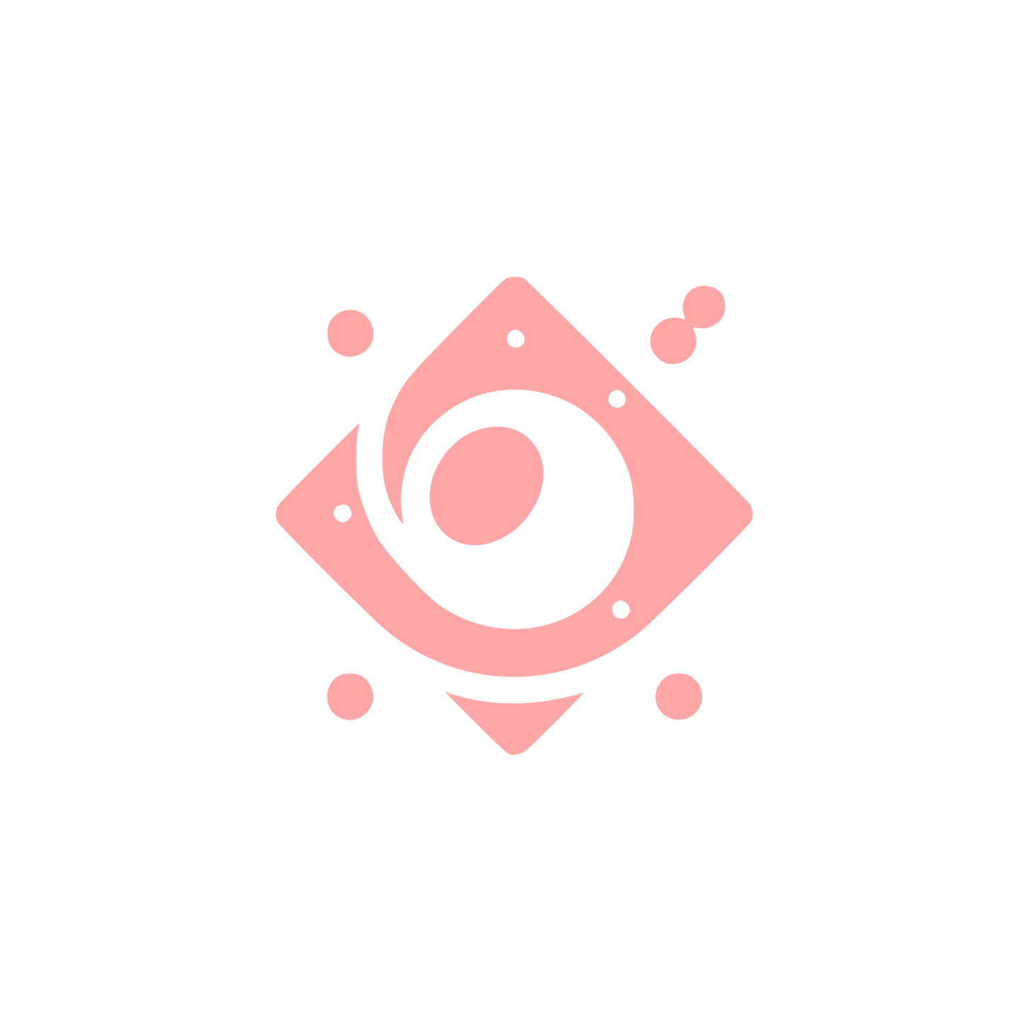 Eye Cosmos Badge #ffa6a6