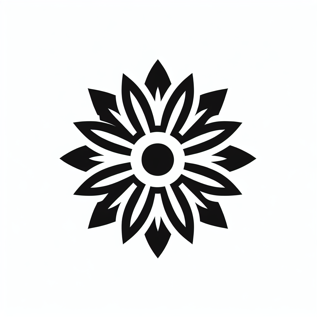 Black Floral Logo