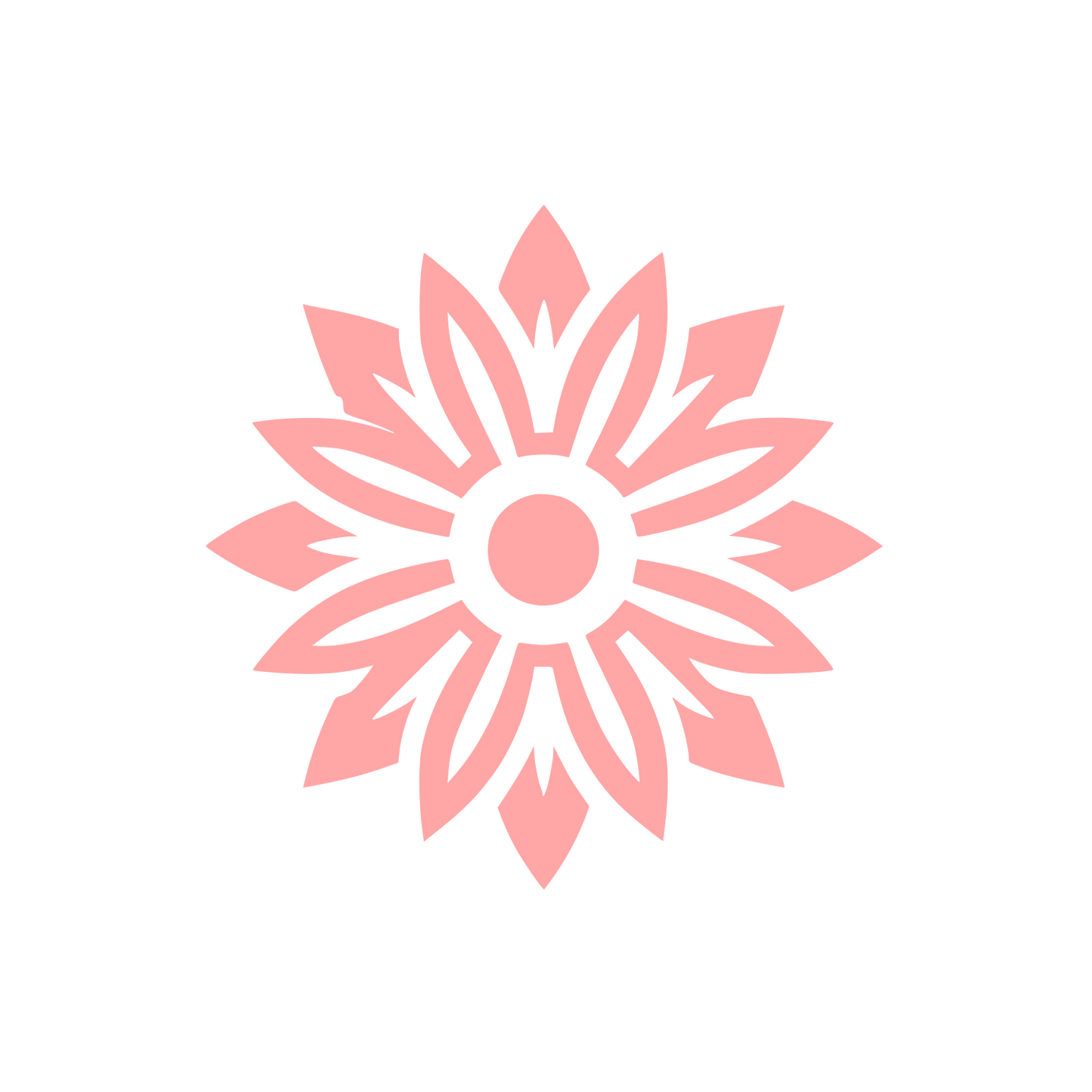 Black Floral Logo #ffa6a6