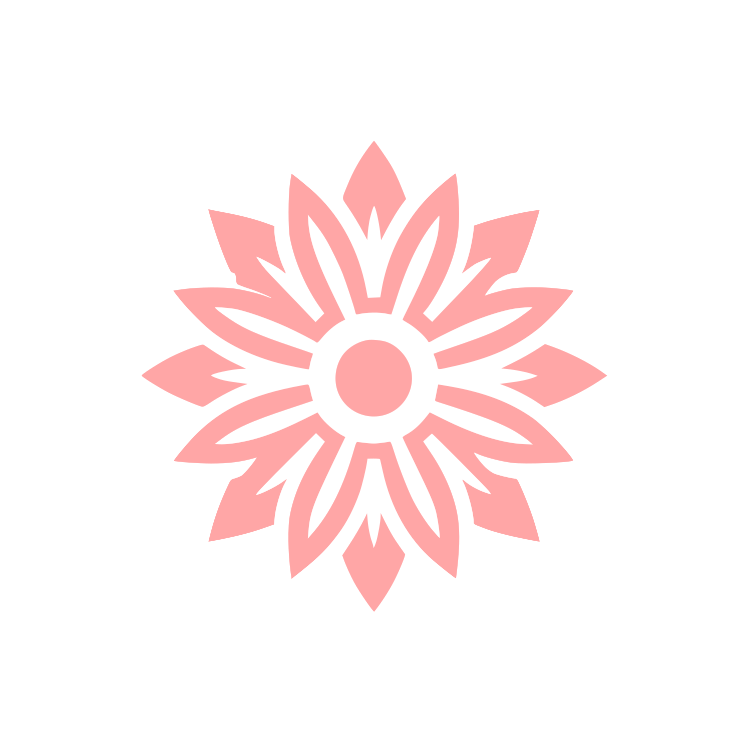 Black Floral Logo #ffa6a6