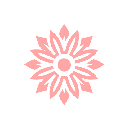 Black Floral Logo #ffa6a6