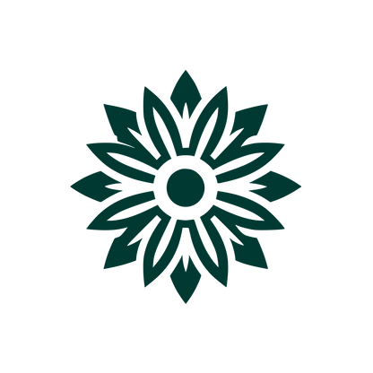 Black Floral Logo #003932