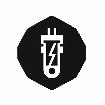 Lightning Bolt Octagon Logo