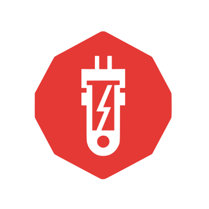 Lightning Bolt Octagon Logo #E53935
